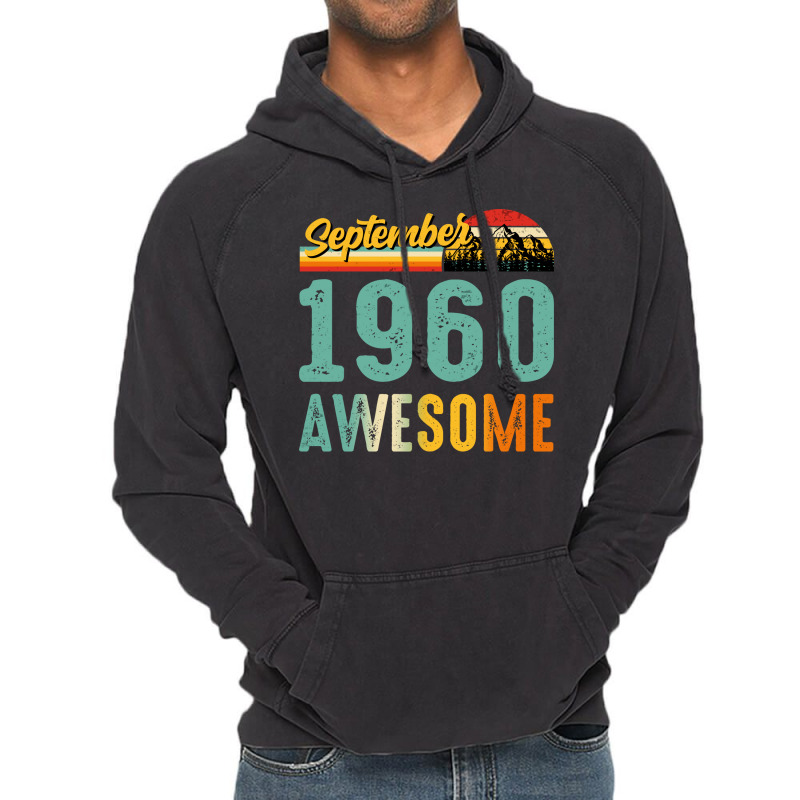 September 1960 Birthday Gift  Vintage September 19 Vintage Hoodie by knapetolamj | Artistshot