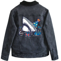 Birthday Shark Iii Boy Unisex Sherpa-lined Denim Jacket | Artistshot