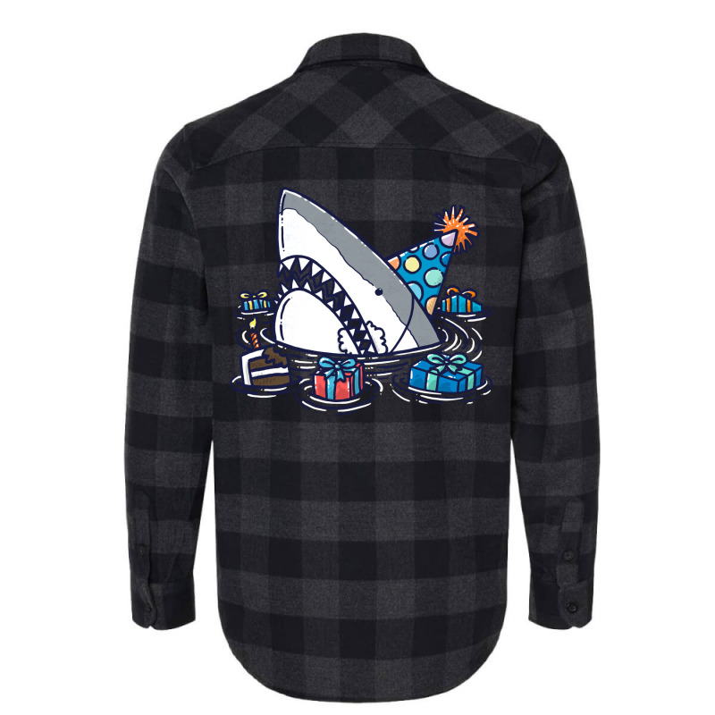 Birthday Shark Iii Boy Flannel Shirt | Artistshot