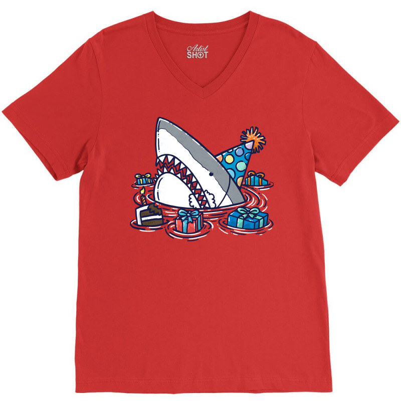 Birthday Shark Iii Boy V-neck Tee | Artistshot