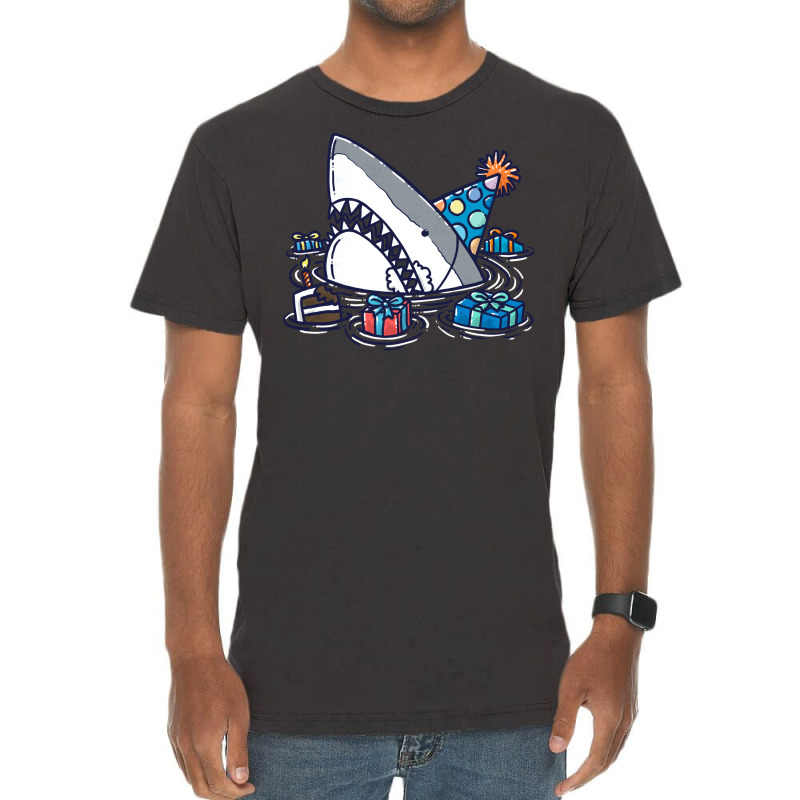 Birthday Shark Iii Boy Vintage T-shirt | Artistshot