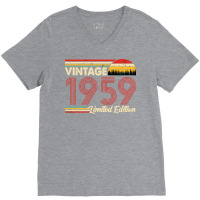 Vintage 1959 Birthday  Limited Edition 1959 Birthd V-neck Tee | Artistshot