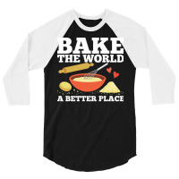 Baking Baker Pastry Chef Hippie 3/4 Sleeve Shirt | Artistshot