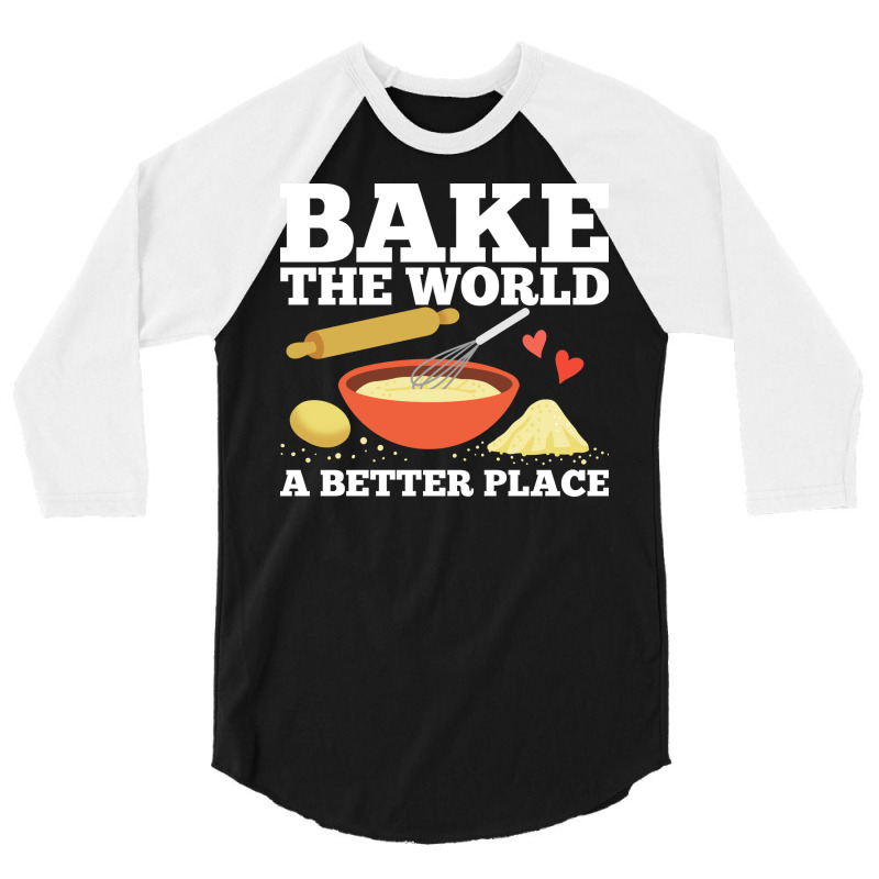 Baking Baker Pastry Chef Hippie 3/4 Sleeve Shirt by mangisoustac | Artistshot