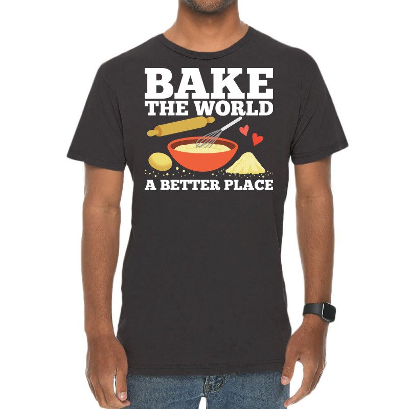 Baking Baker Pastry Chef Hippie Vintage T-Shirt by mangisoustac | Artistshot