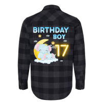 Cute Elephant 17th Birthday Boy Red Flannel Shirt | Artistshot