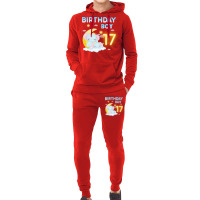 Cute Elephant 17th Birthday Boy Red Hoodie & Jogger Set | Artistshot