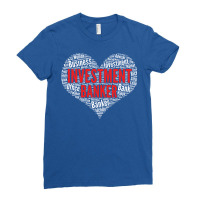 Investment Banker Heart Shape Word Cloud Design Gr Ladies Fitted T-shirt | Artistshot