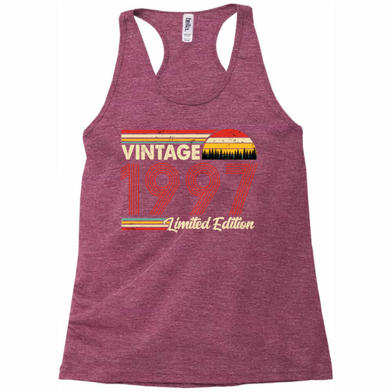 Vintage 1997 Birthday  Limited Edition 1997 Birthd Racerback Tank by estemozieey9 | Artistshot