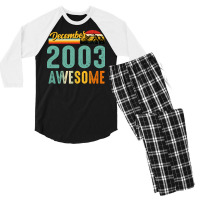 December 2003 Birthday Gift  Vintage December 2003 Men's 3/4 Sleeve Pajama Set | Artistshot