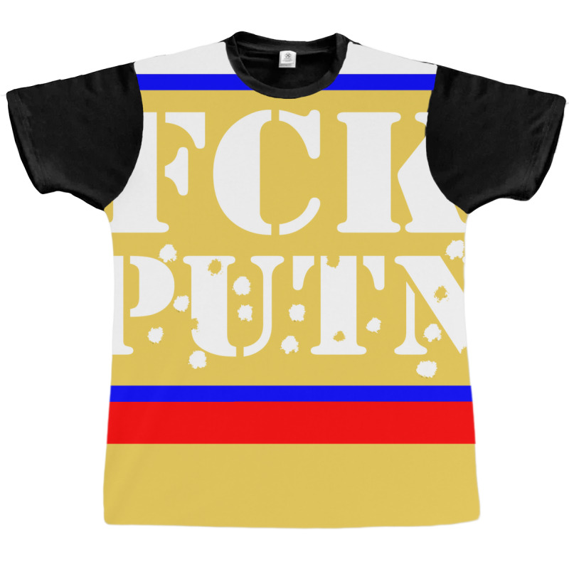 Fuck Putin Fck Putin Flag Shots In White Graphic T-shirt by xhoronjembex | Artistshot