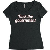 Fuck The Government System Anarchy Women's Triblend Scoop T-shirt | Artistshot