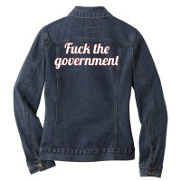 Fuck The Government System Anarchy Ladies Denim Jacket | Artistshot