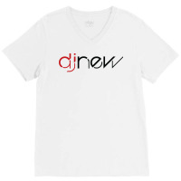 Dj New  Red And Black V-neck Tee | Artistshot