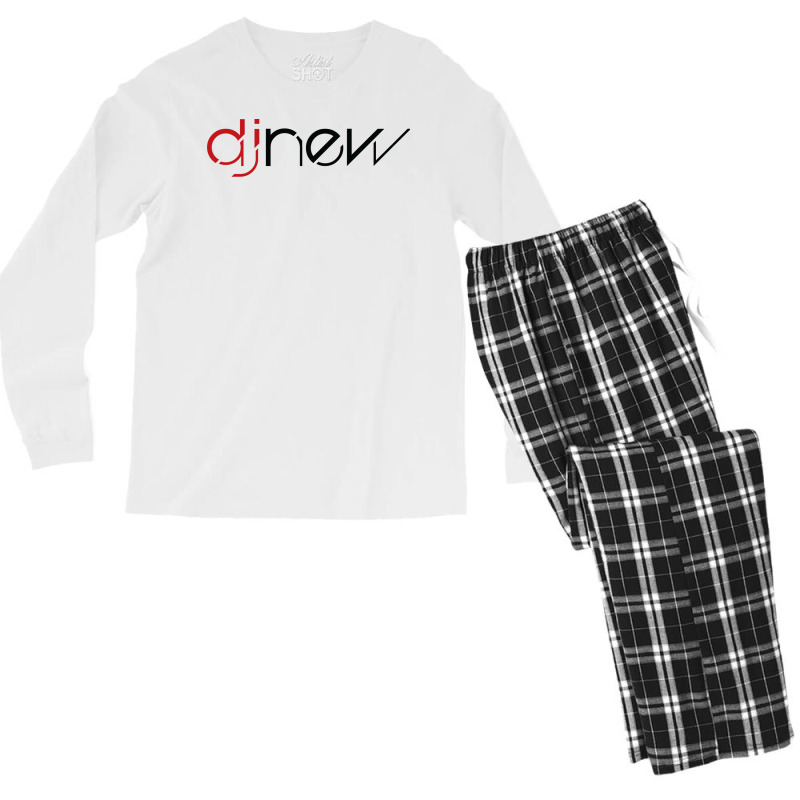 Dj New  Red And Black Men's Long Sleeve Pajama Set | Artistshot