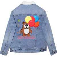 Happy Birthday Hippie Girl Unisex Sherpa-lined Denim Jacket | Artistshot