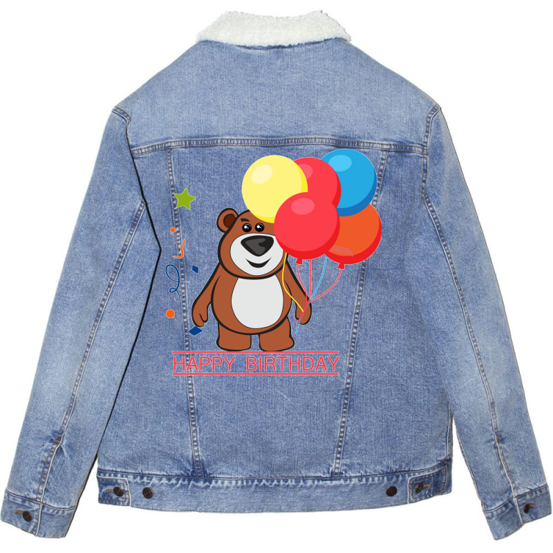 Happy Birthday Hippie Girl Unisex Sherpa-lined Denim Jacket | Artistshot