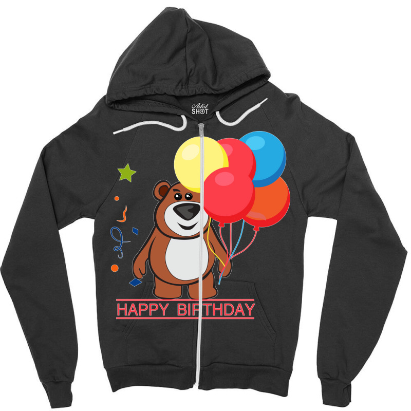 Happy Birthday Hippie Girl Zipper Hoodie | Artistshot