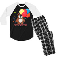 Happy Birthday Hippie Girl Men's 3/4 Sleeve Pajama Set | Artistshot