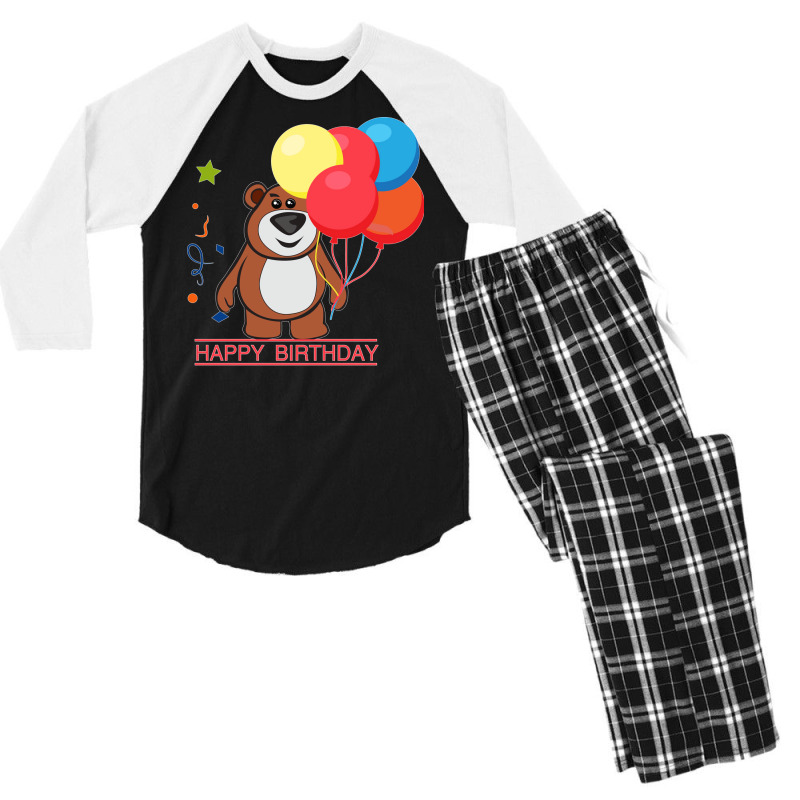 Happy Birthday Hippie Girl Men's 3/4 Sleeve Pajama Set | Artistshot