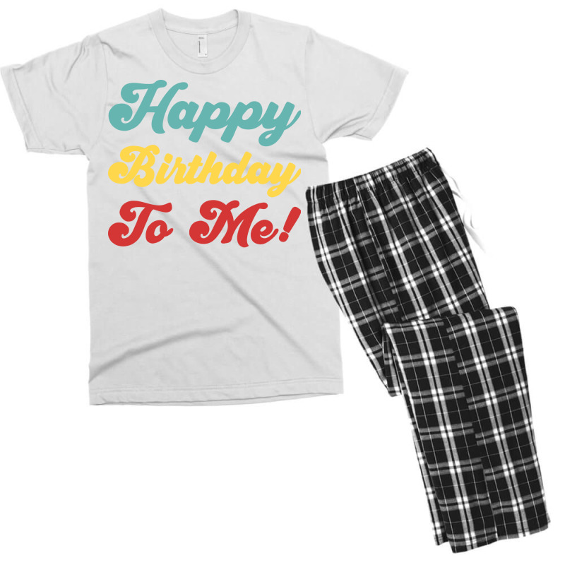 Happy Birthday To Me Colorful Version Hipster Men's T-shirt Pajama Set | Artistshot