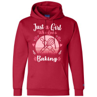 Just A Girl Who Loves Baking Pink Retro Vintage Gi Champion Hoodie | Artistshot