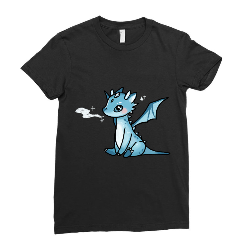 Trending Blue Ice Dragon Ladies Fitted T-Shirt by declangreenwood | Artistshot