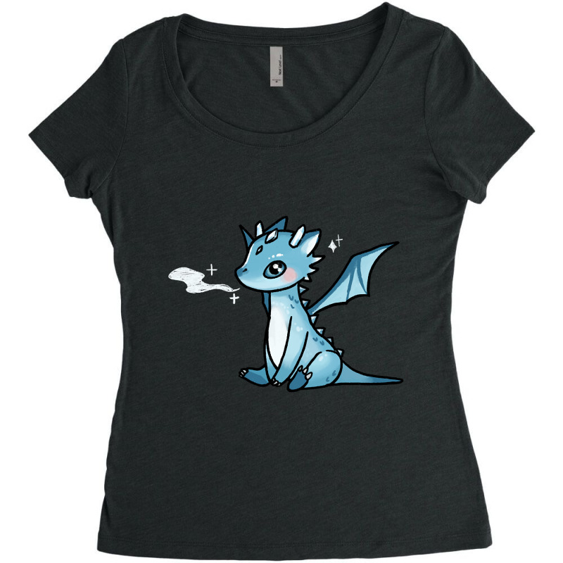 Trending Blue Ice Dragon Women's Triblend Scoop T-shirt by declangreenwood | Artistshot