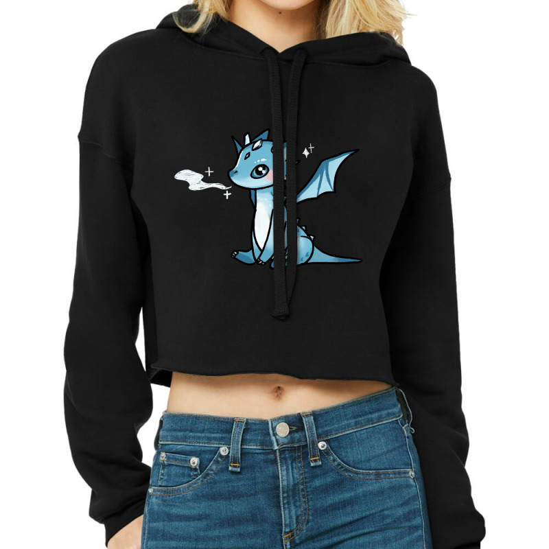 Trending Blue Ice Dragon Cropped Hoodie by declangreenwood | Artistshot