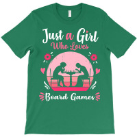 Just A Girl Who Loves Board Games Pink Retro Vinta T-shirt | Artistshot