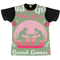 Just A Girl Who Loves Board Games Pink Retro Vinta Graphic T-shirt | Artistshot