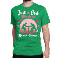 Just A Girl Who Loves Board Games Pink Retro Vinta Classic T-shirt | Artistshot