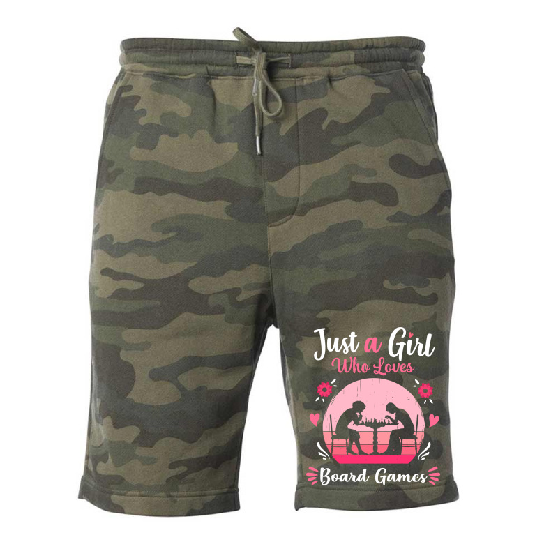 Just A Girl Who Loves Board Games Pink Retro Vinta Fleece Short | Artistshot