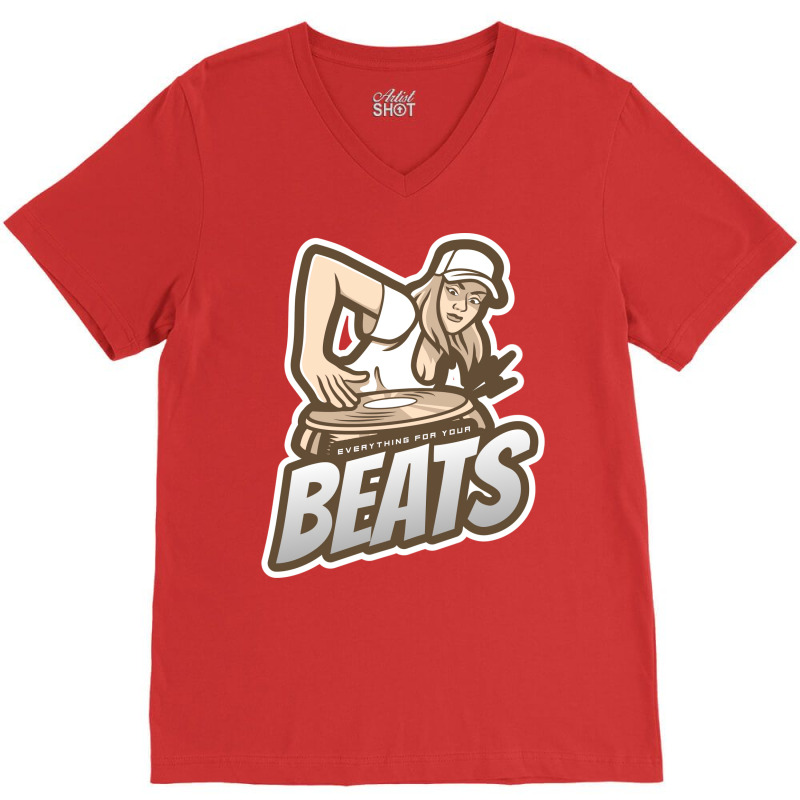 Everything For Your Beats Vintage V-neck Tee | Artistshot