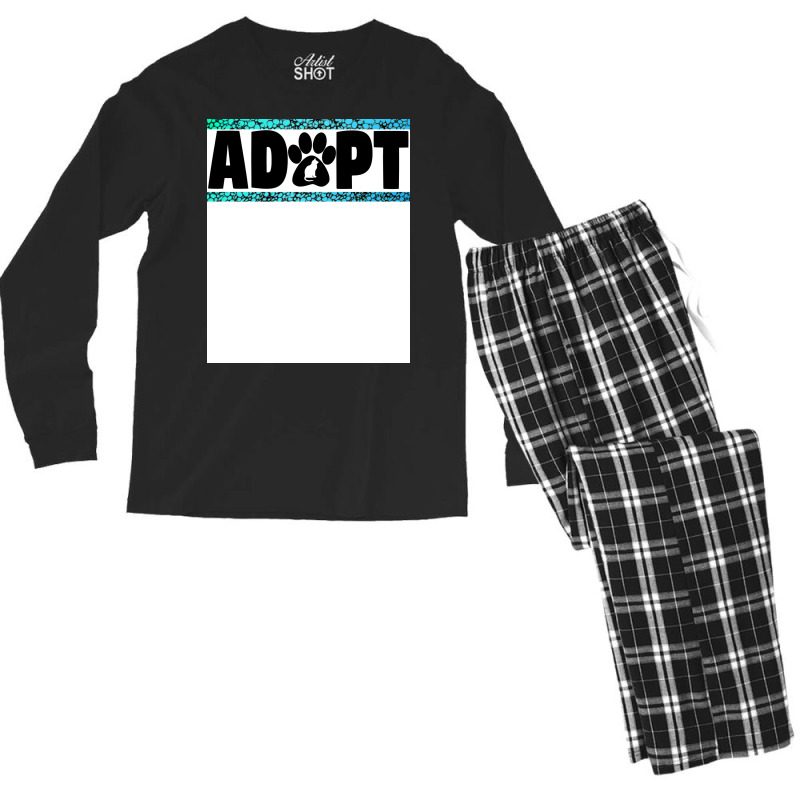 Adopt Cats Music Nature Men's Long Sleeve Pajama Set | Artistshot