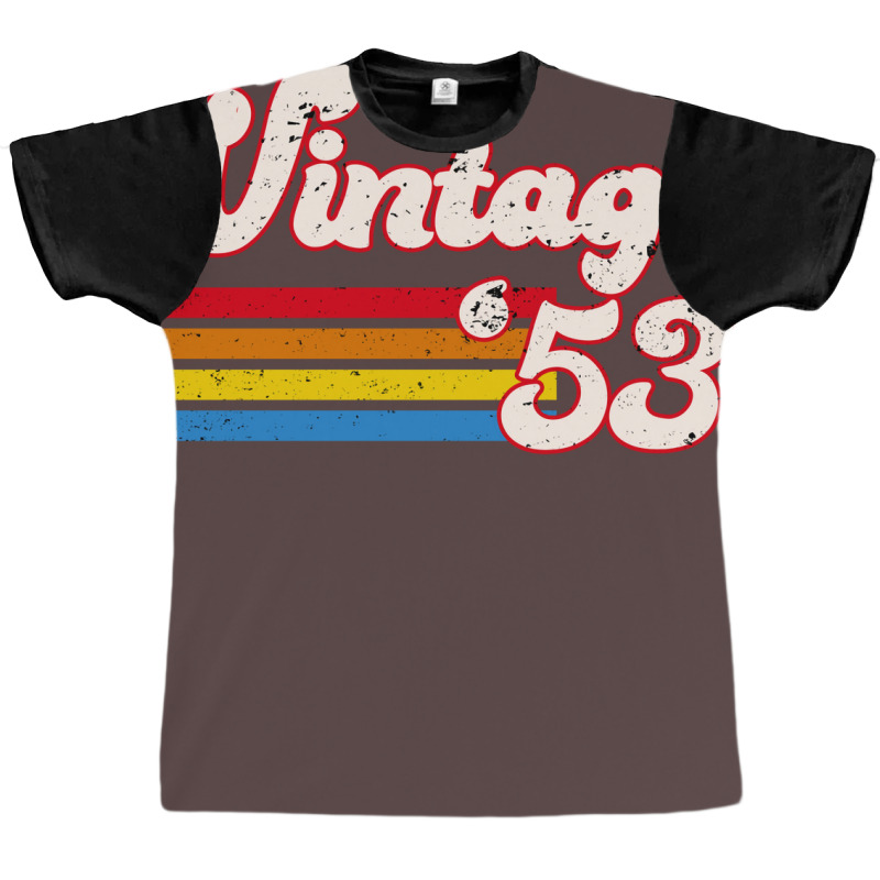 Vintage 1953 Birthday  Retro 53 Birthday   Nature Graphic T-shirt | Artistshot