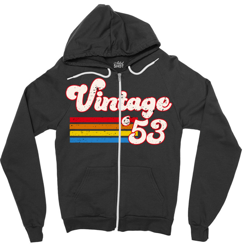 Vintage 1953 Birthday  Retro 53 Birthday   Nature Zipper Hoodie | Artistshot