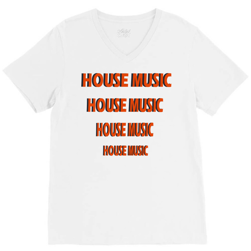 House Music Aesthetic V-neck Tee | Artistshot