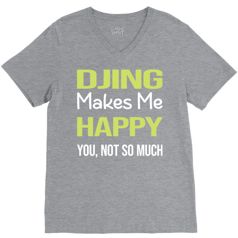 Funny Happy Djing Dj Disc Jockey Deejay Aesthetic V-neck Tee | Artistshot