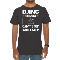 Funny Cant Stop Djing Dj Disc Jockey Deejay Blue Vintage T-shirt | Artistshot