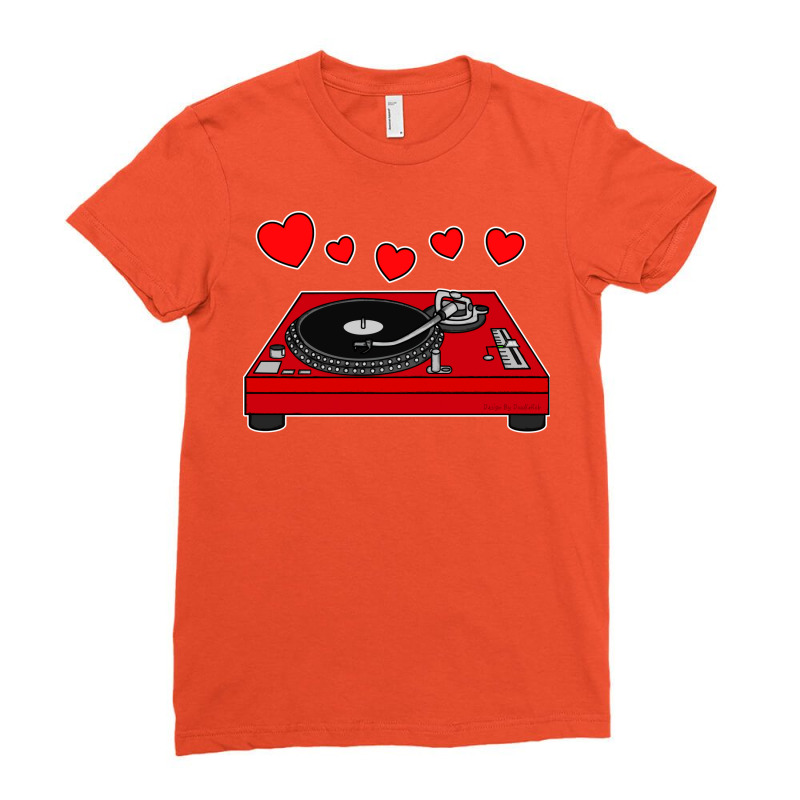 Valentines Dj Music Producer Wedding Musician Girl Ladies Fitted T-Shirt by vissenhaukomm | Artistshot