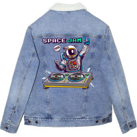 Dj Astronaut Hipster Unisex Sherpa-lined Denim Jacket | Artistshot