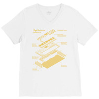 Synthesizer Anatomy Design For Synth Musician And V-neck Tee | Artistshot