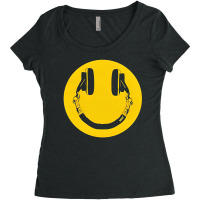 Happy Smile Face Dj Love Women's Triblend Scoop T-shirt | Artistshot