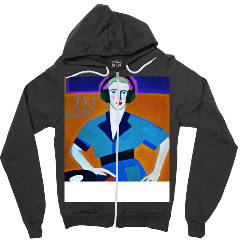 Dj Lady Aesthetic Zipper Hoodie | Artistshot