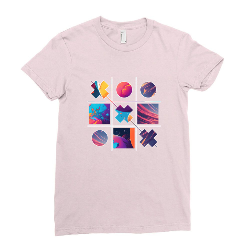 Cross Game Fantasy Cyberpunk Space Planet Ladies Fitted T-Shirt by bekreatifdesign | Artistshot