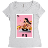 Loteria Mexicana Art Spanish Female Dj Design Mexi Women's Triblend Scoop T-shirt | Artistshot