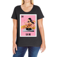 Loteria Mexicana Art Spanish Female Dj Design Mexi Ladies Curvy T-shirt | Artistshot