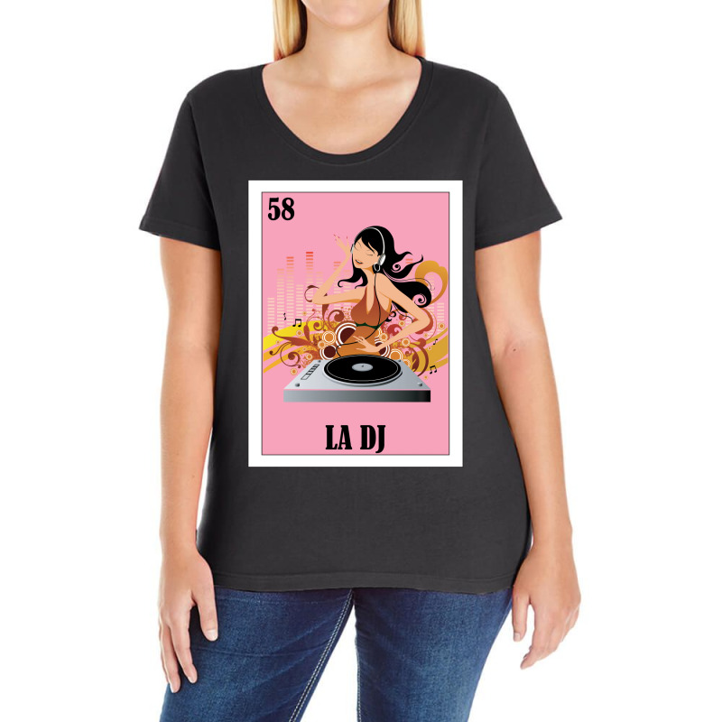 Loteria Mexicana Art Spanish Female Dj Design Mexi Ladies Curvy T-Shirt by mvkvnsadeo9 | Artistshot