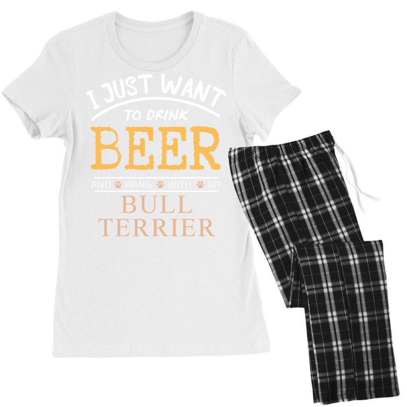 I Just Want To Drink Beer And Hang With My Bull Te Women's Pajamas Set by dincerdeonix | Artistshot